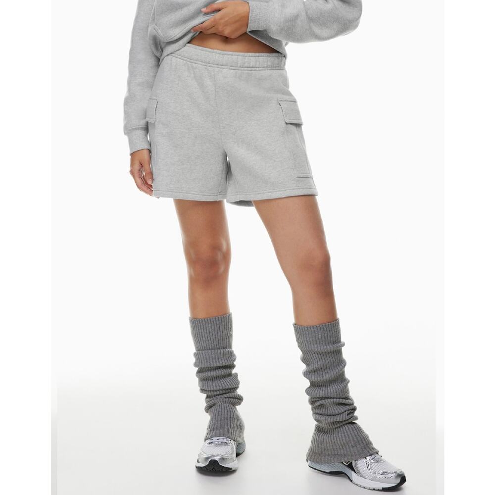 Aritzia Sweatfleece Cozy Fleece Cargo Shorts Gray Small